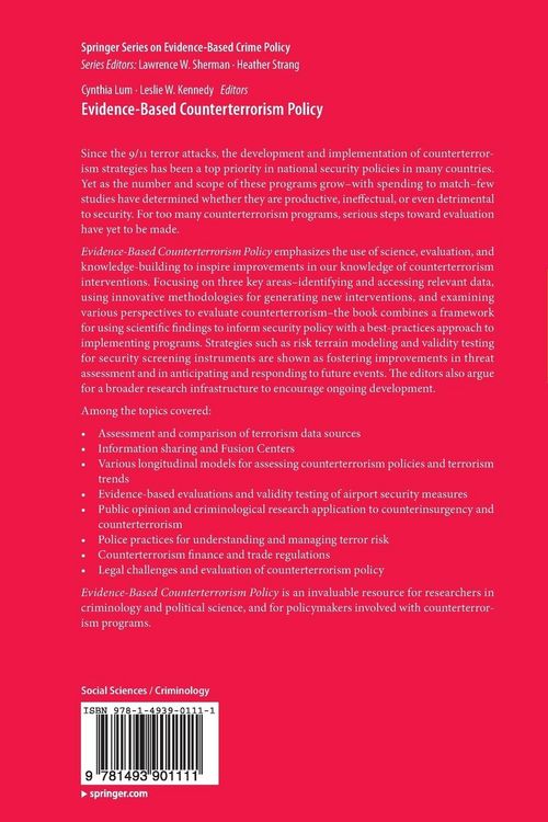 Produktbild: Evidence-Based Counterterrorism Policy
