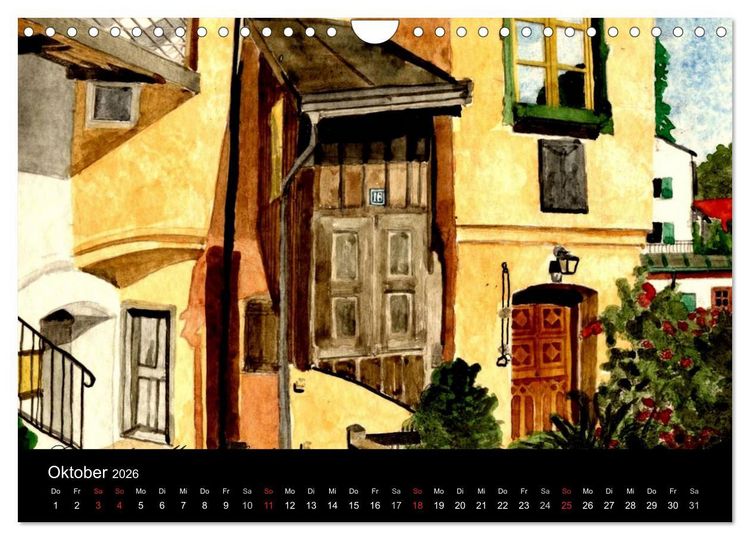 Produktbild: Deutschland in Aquarell (Wandkalender 2026 DIN A4 quer), CALVENDO Monatskalender