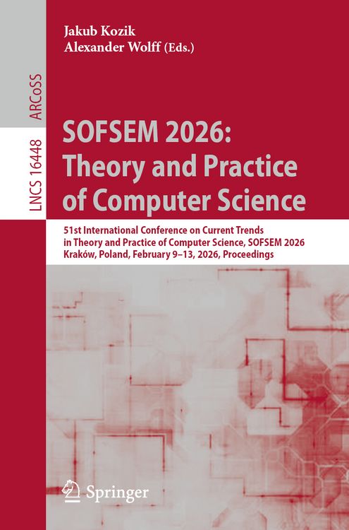 Produktbild: SOFSEM 2026: Theory and Practice of Computer Science