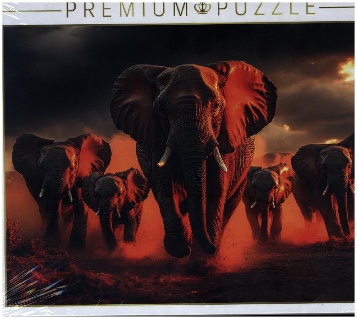 Produktbild: CALVENDO Puzzle Elefanten | 1000 Teile Lege-Gr&ouml;&szlig;e 64x48cm Foto-Puzzle f&uuml;r gl&uuml;ckliche Stunden