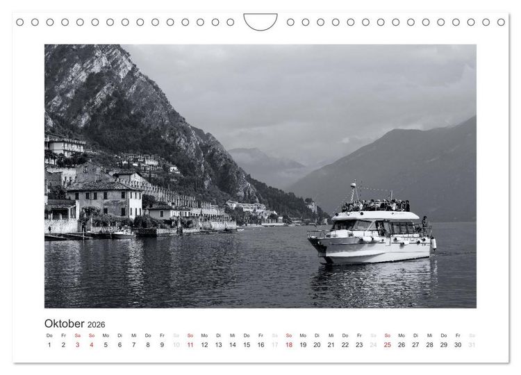 Produktbild: Limone sul Garda schwarzwei&szlig; (Wandkalender 2026 DIN A4 quer), CALVENDO Monatskalender