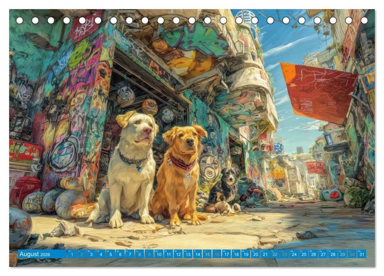 Produktbild: Bunte Stadt - Einzigartige Bewohner (Tischkalender 2026 DIN A5 quer), CALVENDO Monatskalender