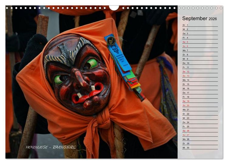 Produktbild: Schw&auml;bisch alemannische Fasnet (Wandkalender 2026 DIN A3 quer), CALVENDO Monatskalender
