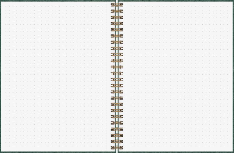 Produktbild: Notizbuch Wire-O A5 dotted forest