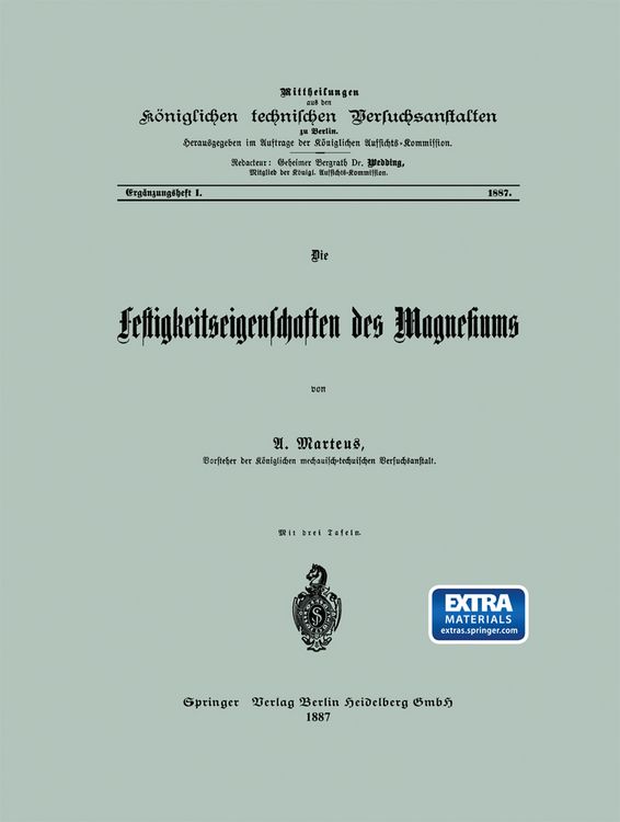 Produktbild: Die Festigkeitseigenschaften des Magnesiums