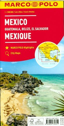 Produktbild: MARCO POLO Kontinentalkarte Mexiko, Guatemala, Belize, El Salvador 1:2,5 Mio.