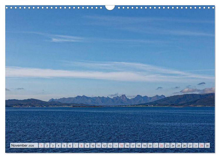 Produktbild: Hurtigruten - Faszination Natur (Wandkalender 2026 DIN A3 quer), CALVENDO Monatskalender