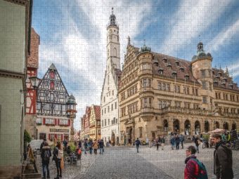 Produktbild: CALVENDO Puzzle Rathausturm | 1000 Teile Lege-Gr&ouml;&szlig;e 64x48cm Foto-Puzzle f&uuml;r gl&uuml;ckliche Stunden