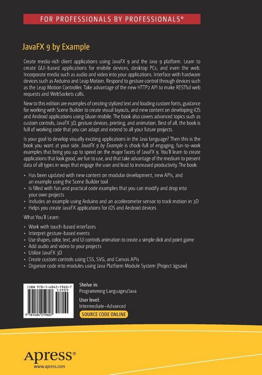 Produktbild: JavaFX 9 by Example
