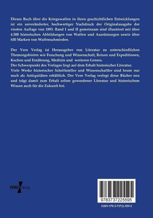 Produktbild: Die Kriegswaffen in ihren geschichtlichen Entwicklungen