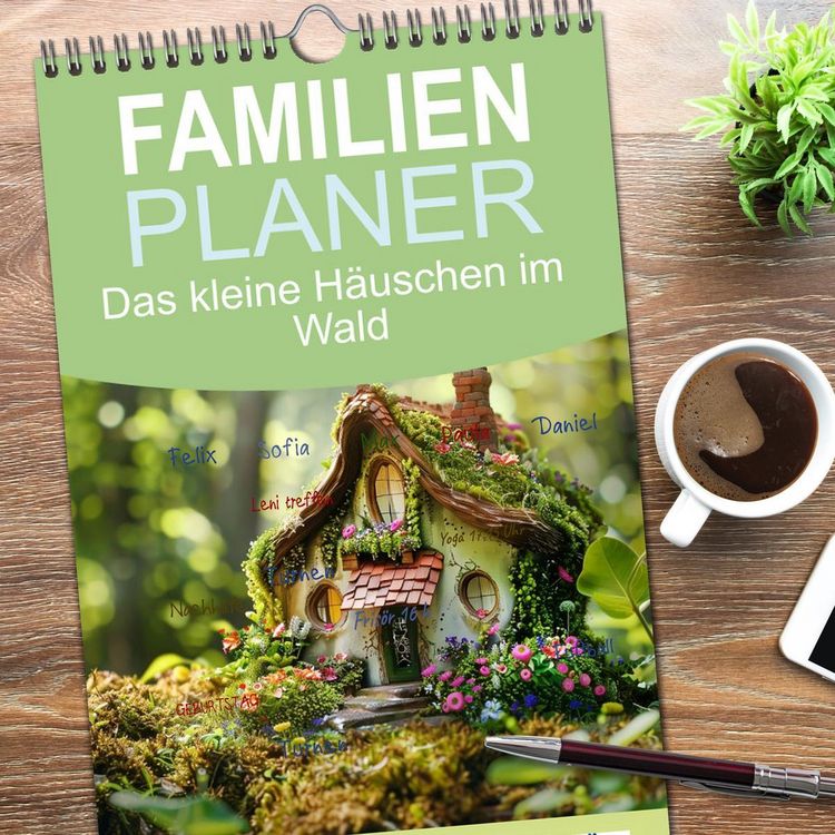 Produktbild: Familienplaner 2026 - Das kleine H&auml;uschen im Wald mit 5 Spalten (Wandkalender, 21 x 45 cm) CALVENDO