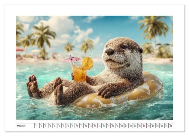 Produktbild: Strandgefl&uuml;ster (hochwertiger Premium Wandkalender 2026 DIN A2 quer), Kunstdruck in Hochglanz