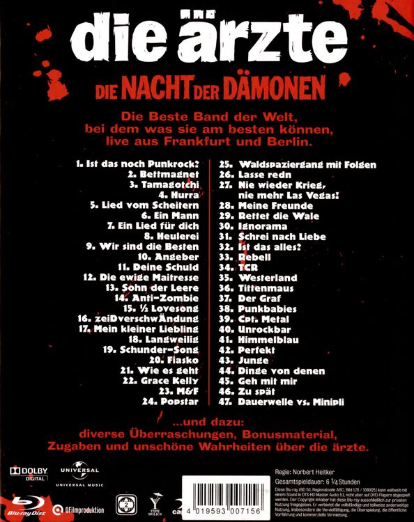 Produktbild: Die &Auml;rzte - Live/Die Nacht der D&auml;monen