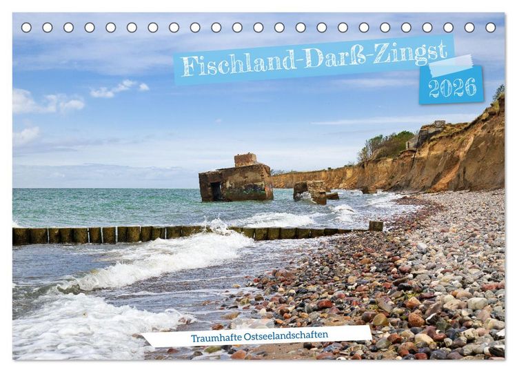 Produktbild: Fischland-Dar&szlig;-Zingst - Traumhafte Ostseelandschaften (Tischkalender 2026 DIN A5 quer), CALVENDO Monatskalender