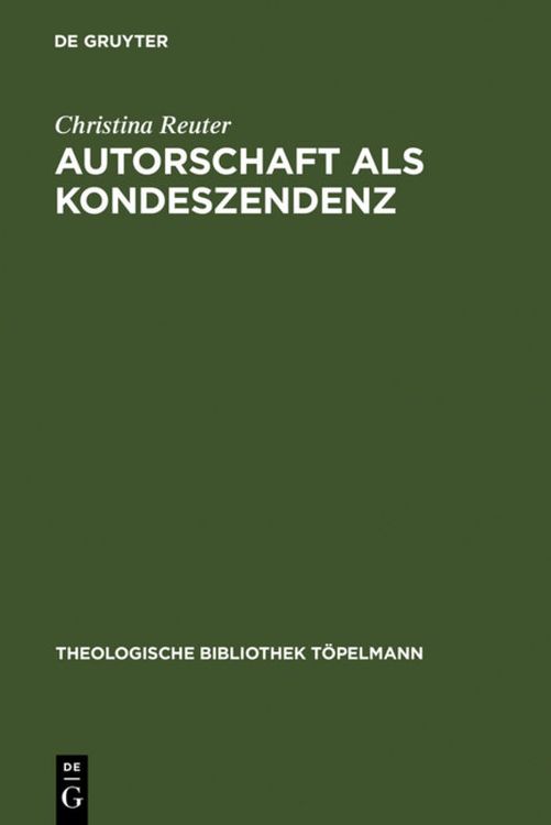 Bild vom Artikel Autorschaft als Kondeszendenz vom Autor Christina Reuter