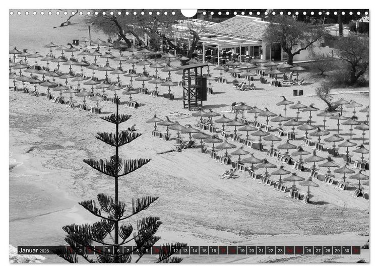 Produktbild: Mallorca monochrom (Wandkalender 2026 DIN A3 quer), CALVENDO Monatskalender
