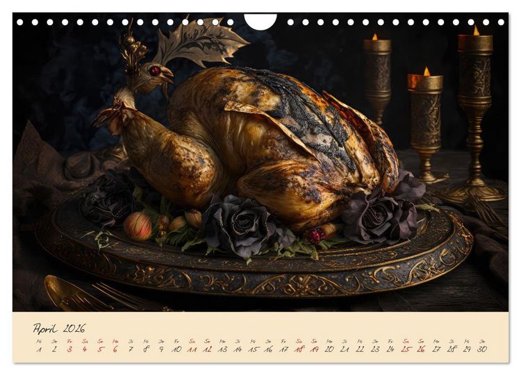 Produktbild: Gothic Food (Wandkalender 2026 DIN A4 quer), CALVENDO Monatskalender