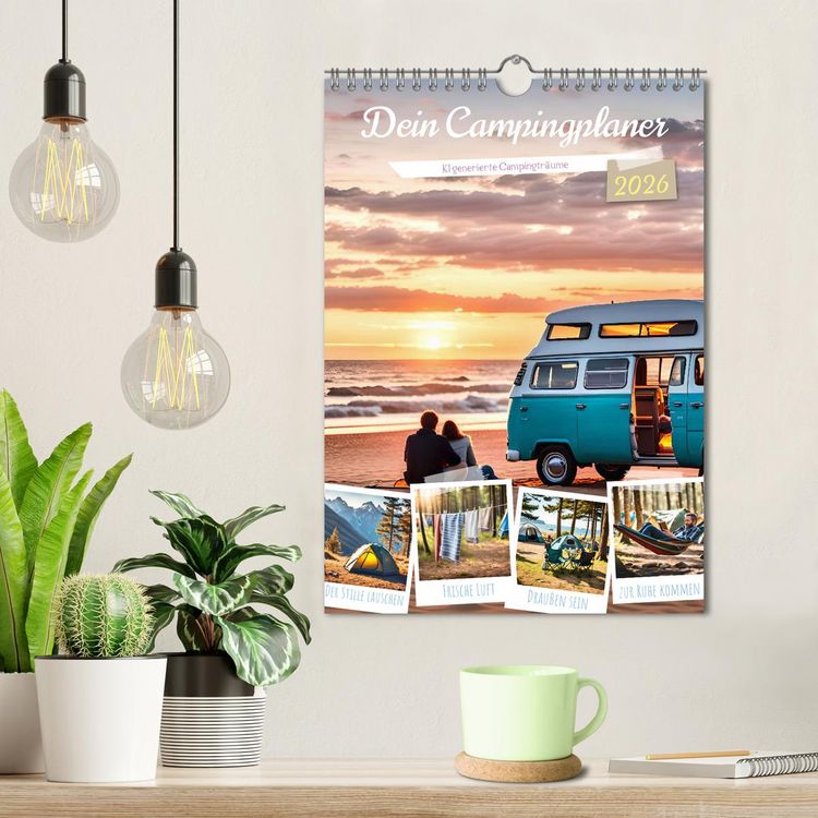 Produktbild: Dein Campingplaner - KI generierte Campingtr&auml;ume (Wandkalender 2026 DIN A4 hoch), CALVENDO Monatskalender