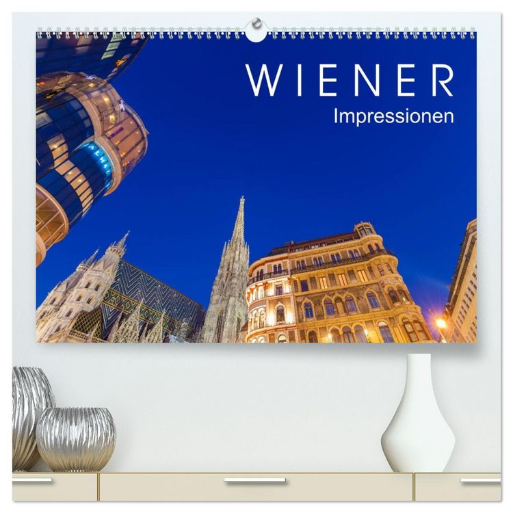 Produktbild: W I E N E R Impressionen (hochwertiger Premium Wandkalender 2026 DIN A2 quer), Kunstdruck in Hochglanz