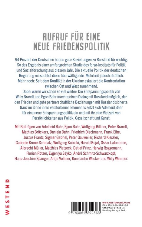 Produktbild: Warum wir Frieden und Freundschaft mit Russland brauchen