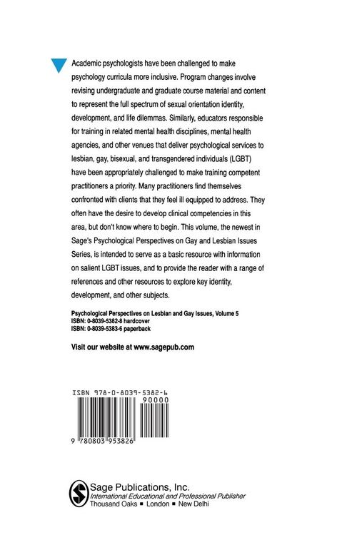 Produktbild: Education, Research, and Practice in Lesbian, Gay, Bisexual, and Transgendered Psychology