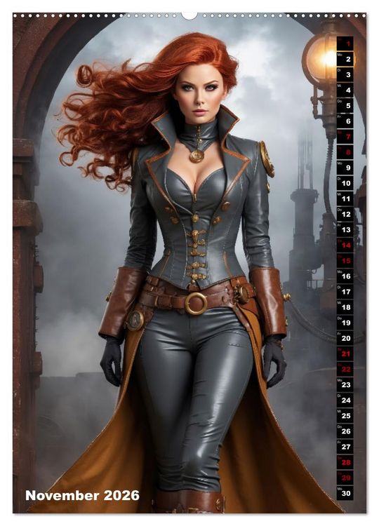 Produktbild: Steampunk Divas (hochwertiger Premium Wandkalender 2026 DIN A2 hoch), Kunstdruck in Hochglanz
