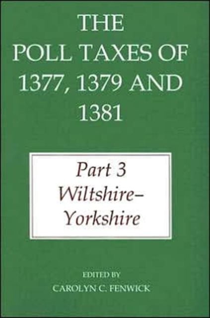 Produktbild: The Poll Taxes of 1377, 1379, and 1381