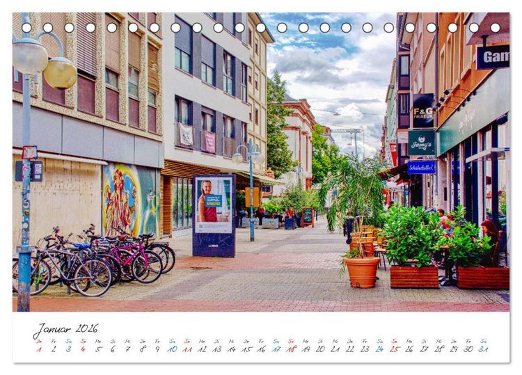 Produktbild: Mannheim - Die Stadt im Quadrat (Tischkalender 2026 DIN A5 quer), CALVENDO Monatskalender