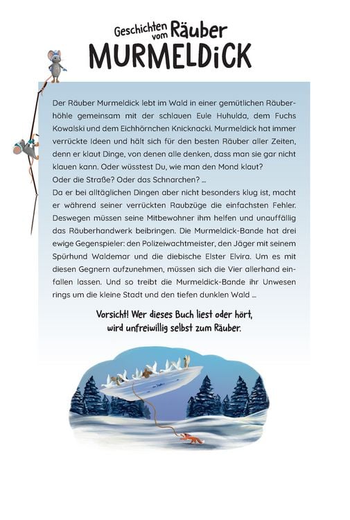 Produktbild: Geschichten vom R&auml;uber Murmeldick