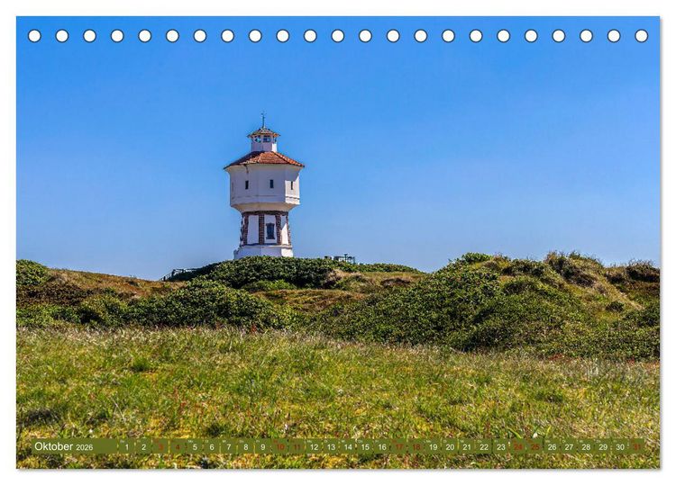 Produktbild: Inselliebe Langeoog (Tischkalender 2026 DIN A5 quer), CALVENDO Monatskalender