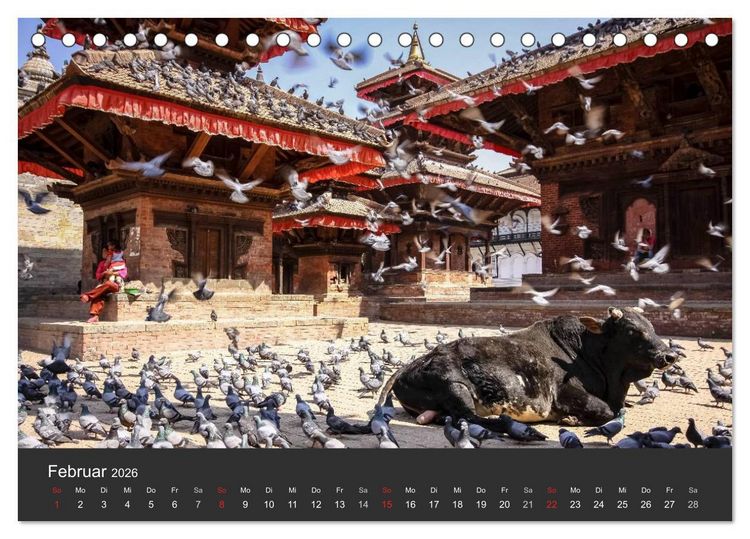 Produktbild: Nepal 2026 - Dem Himmel so nah (Tischkalender 2026 DIN A5 quer), CALVENDO Monatskalender