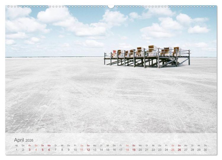Produktbild: St. Peter-Ording durch die Jahreszeiten (Wandkalender 2026 DIN A2 quer), CALVENDO Monatskalender