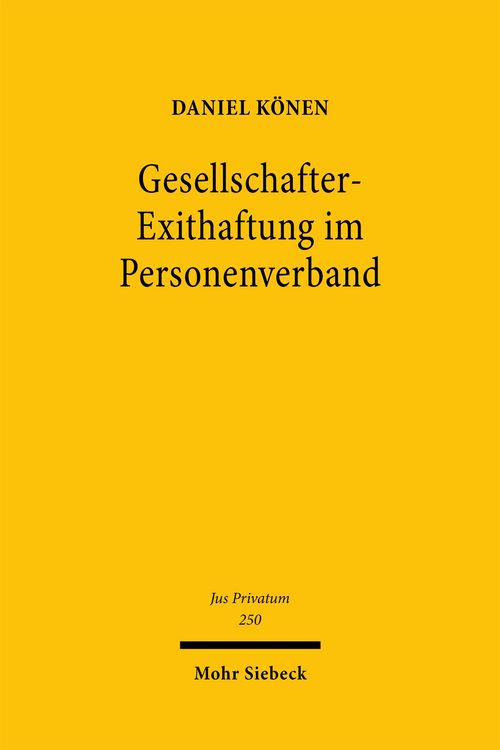 Produktbild: Gesellschafter-Exithaftung im Personenverband