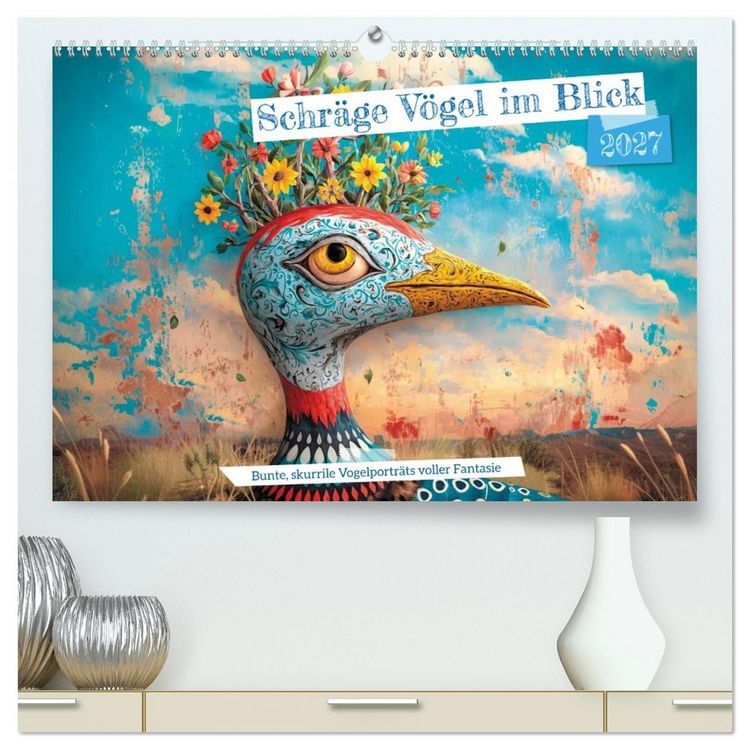 Produktbild: Schr&auml;ge V&ouml;gel im Blick (hochwertiger Premium Wandkalender 2027 DIN A2 quer), Kunstdruck in Hochglanz