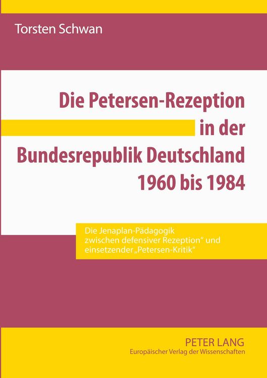 Produktbild: Die Petersen-Rezeption in der Bundesrepublik Deutschland 1960 bis 1984