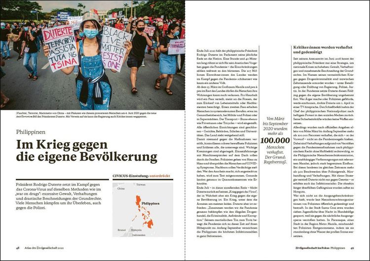 Produktbild: Atlas der Zivilgesellschaft: Freiheitsrechte unter Druck