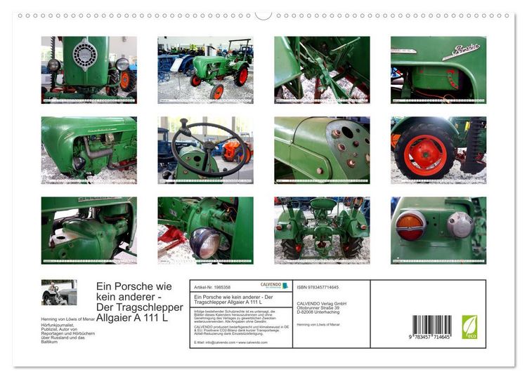 Produktbild: Ein Porsche wie kein anderer - Der Tragschlepper Allgaier A 111 L (hochwertiger Premium Wandkalender 2026 DIN A2 quer), Kunstdruck in Hochglanz