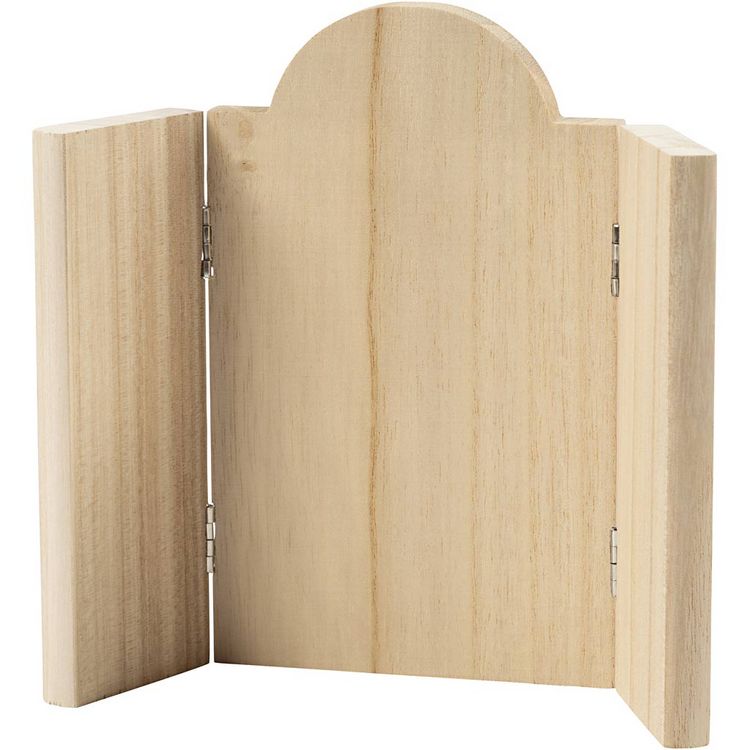 Produktbild: Creativ Company Holz-Triptichon, Gr&ouml;&szlig;e 18x22 cm, 1 Stk