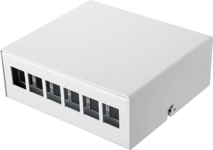 Produktbild: Renkforce 6 Port Konsolidierungspunkt-Box f&uuml;r Keystone-Module Unbest&uuml;ckt