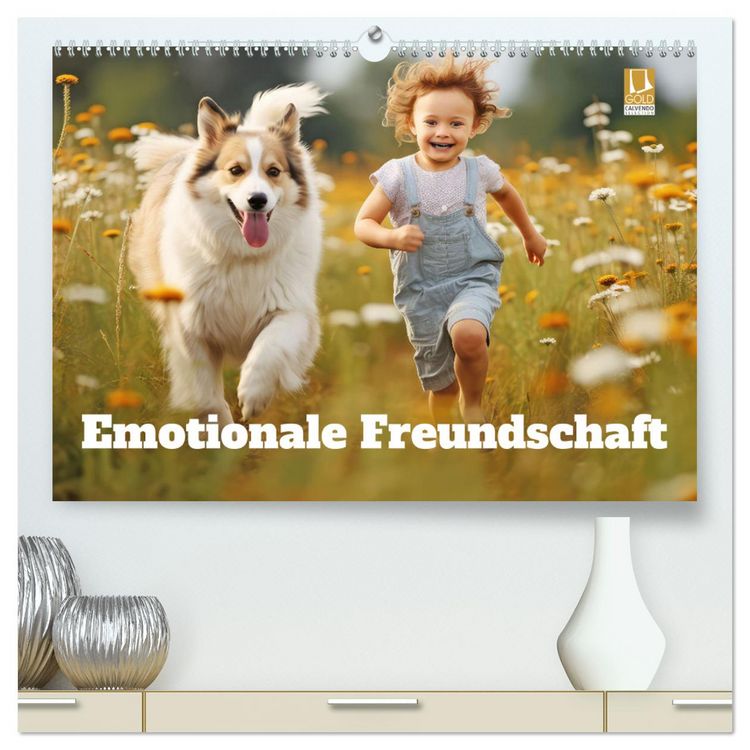 Produktbild: Emotionale Freundschaft (hochwertiger Premium Wandkalender 2026 DIN A2 quer), Kunstdruck in Hochglanz