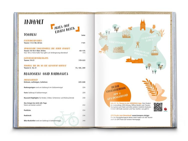 Produktbild: KOMPASS Radvergn&uuml;gen rund um Salzburg & Salzkammergut