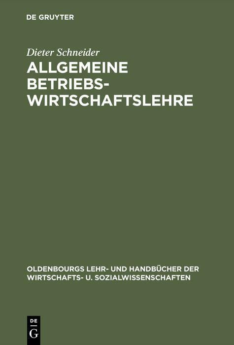 Produktbild: Allgemeine Betriebswirtschaftslehre