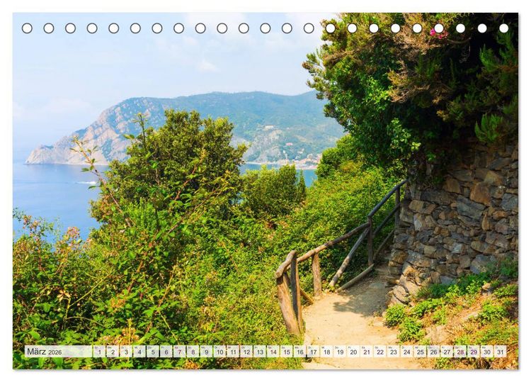 Produktbild: Cinque Terre - F&uuml;nf malerische D&ouml;rfer an der ligurischen K&uuml;ste (Tischkalender 2026 DIN A5 quer), CALVENDO Monatskalender