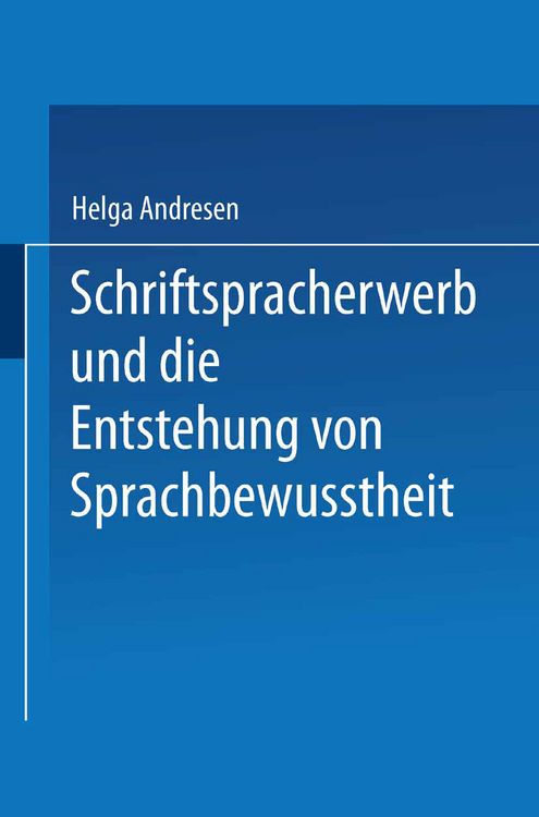 Produktbild: Schriftspracherwerb und die Entstehung von Sprachbewu&szlig;theit