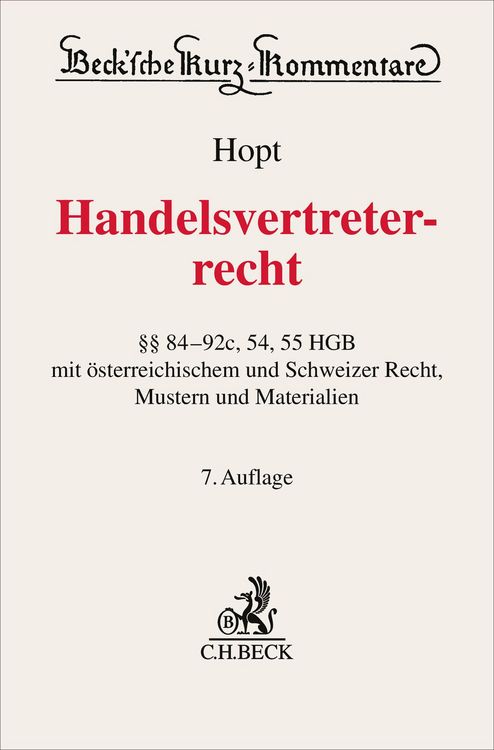 Produktbild: Handelsvertreterrecht