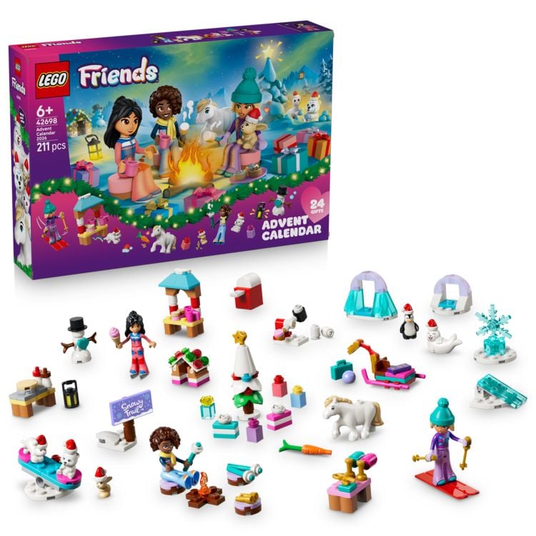 Produktbild: LEGO Friends Adventskalender 2026 Weihnachtsspielzeug ab 6 Jahren 42698
