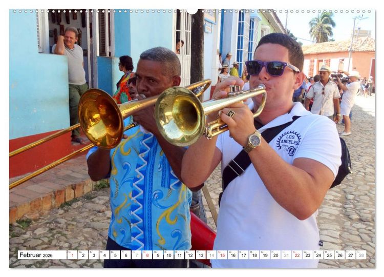 Produktbild: M&uacute;sica Cubana - Karibische Kl&auml;nge aus Kuba (hochwertiger Premium Wandkalender 2026 DIN A2 quer), Kunstdruck in Hochglanz