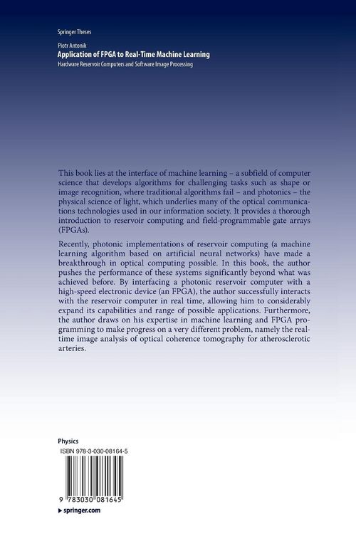 Produktbild: Application of FPGA to Real‐Time Machine Learning