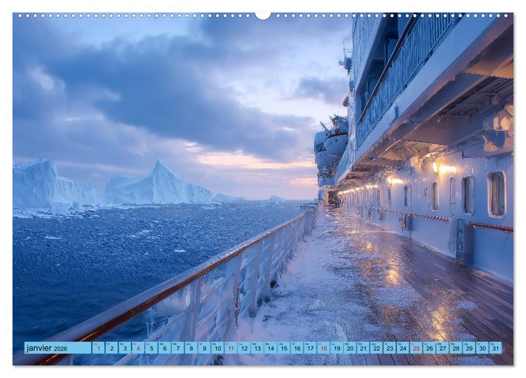 Produktbild: Paquebots de croisi&egrave;re - G&eacute;ants des mers impressionnants (Calendrier mural 2026 DIN A2 vertical) calendrier de bureau