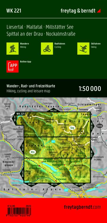 Produktbild: Liesertal, Wander-, Rad- und Freizeitkarte 1:50.000, freytag & berndt, WK 221